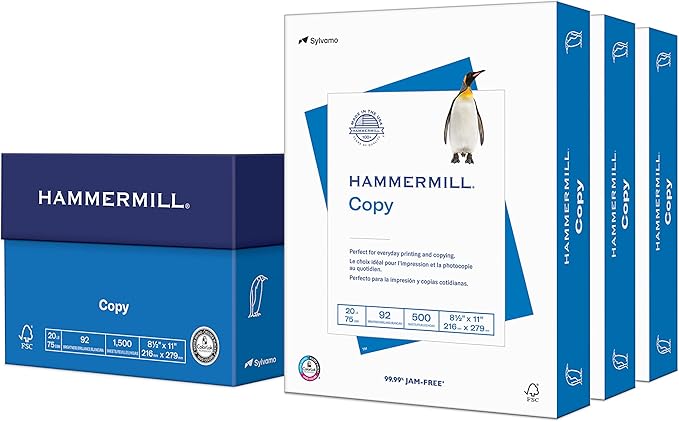 Hammermill Printer Paper, 20 Lb Copy Paper, 8.5 x 11 by Hammermill