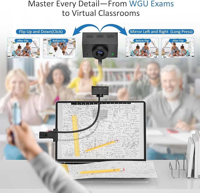 Webcam 1080P for PC, Eye Contact Webcam for Desktop Computer - Image 4