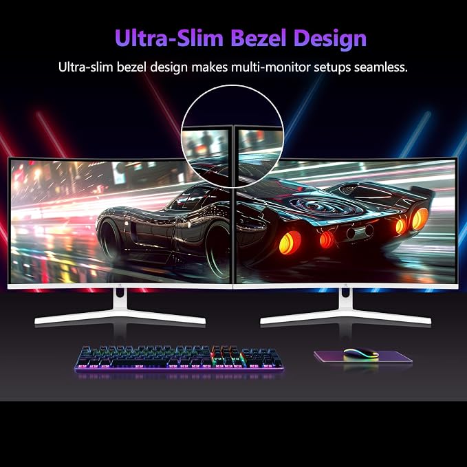 Z Z-EDGE 27 inch Curved Gaming Monitor, FHD 1080P 300Hz 240Hz Computer Monitor - Image 7