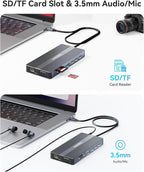 USB C Docking Station, 14 in 1 USB C Hub Multiport Adapter, Triple Display 3 - Image 8