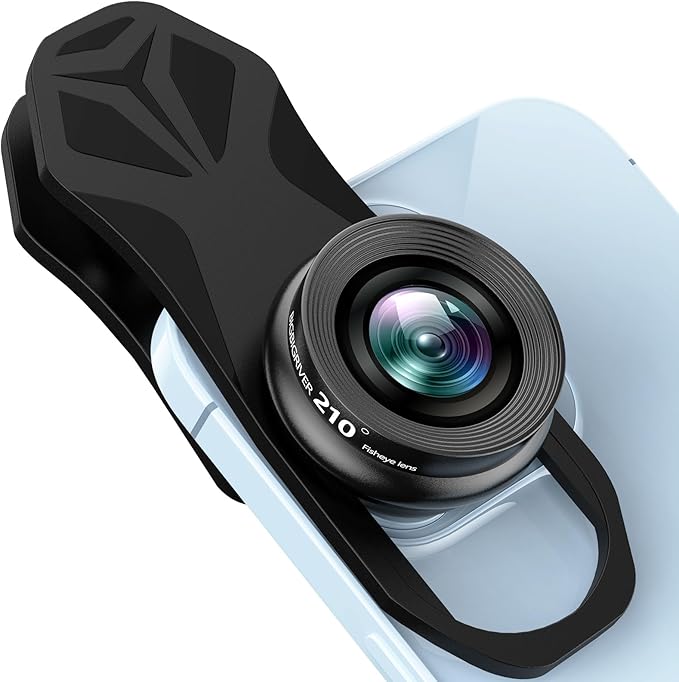 210° Fisheye Lens, Professional Cell Phone Lens by BIGBIGRIVER
