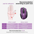 TECKNET Wireless Mouse Silent 4800 DPI Computer USB A & Bluetooth Mouse 6 - Image 3