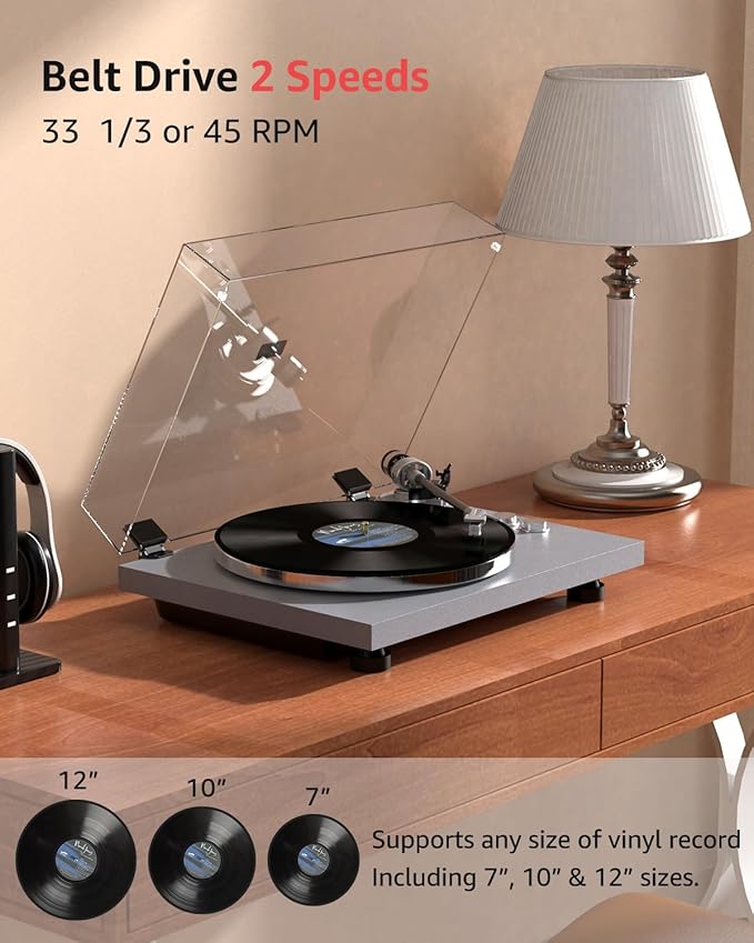 Turntable Record Player Wireless Output Carbon Fiber Tonearm Vinyl Player - Image 5
