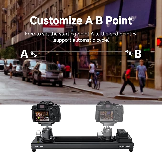 Accsoon Toprig 16inch/40cm Motorized Camera Slider, Button/APP Control Dolly - Image 5