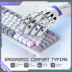 Wireless Mechanical Keyboard, Triple Mode 2.4G/USB-C/Bluetooth Gaming Keyboard - Image 7