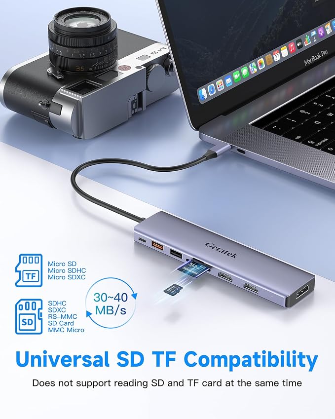 10Gbps USB C Hub, USB-C Laptop Docking Station, 8in1 Triple Display Docking - Image 7