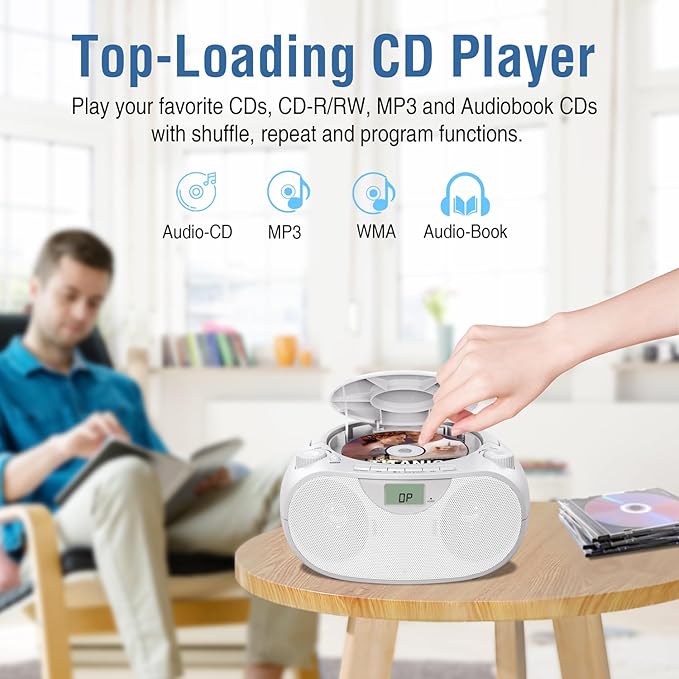 Nextron Portable CD Player Bluetooth Boombox - Image 4