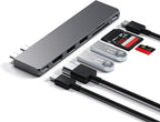 Satechi 7 in 1 USB C Hub Multiport Adapter Pro Slim, USB C Dongle, 100W Charging - Image 7