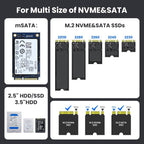 CR311 3-in-1 SSD Cloner, USB3.2 Gen2*2 M.2 Reader, Supports M.2 NVMe/SATA - Image 4