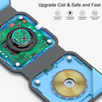 Wireless Charger 3 in 1, RTOPS Magnetic Travel Wireless Charging Station - Image 5