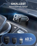 Upgraded SUPERONE Retractable Car Charger, 6-Port Car Charger USB C, iPhone Car - Image 4