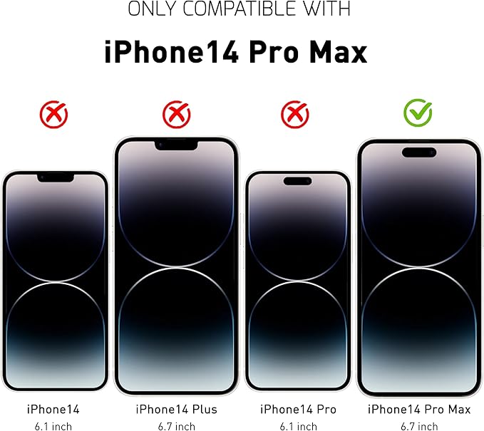 For iPhone 14 Pro Max Screen Protector Tempered Glass Compatible - Image 2
