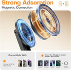 Mini Magnetic Selfie Stick, 360° Rotation Carbon Fiber Cell Phone Tripod - Image 2