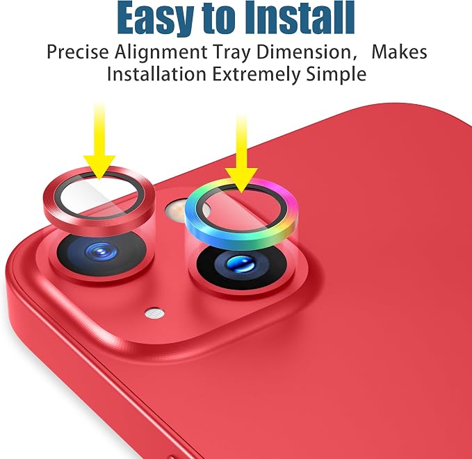 AGVEE 3+3 6 Pack for iPhone 14 6.1" / 14 Plus 6.7" Camera Lens Cover Protector - Image 3