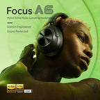 OneOdio Focus A6 Hybrid Active Noise Cancelling Headphones, 75H Playtime - Image 2