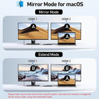 USB C Docking Station Dual HDMI Monitor, USB C to Dual HDMI Adapter - Image 4