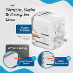 Ceptics Universal Travel Adapter 17.5W, 5 in 1 Universal Laptop Charger - Image 8
