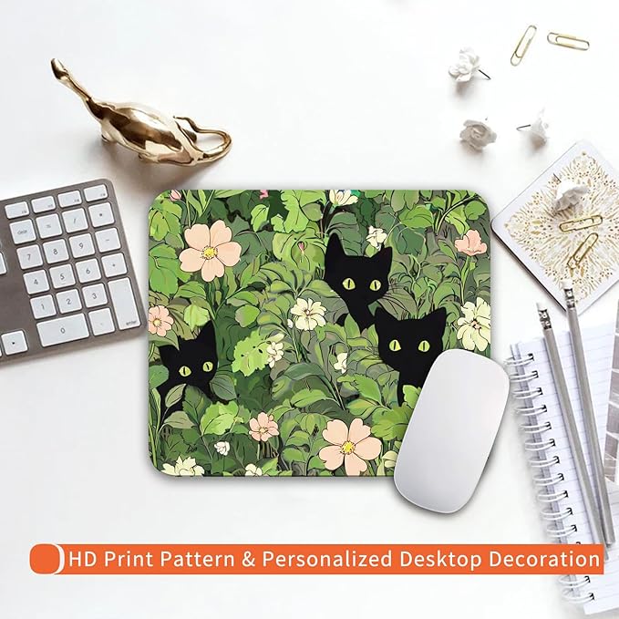 Square Mouse Pad Cute Cats, Personalized Premium-Textured Custom Mouse Mat - Image 6