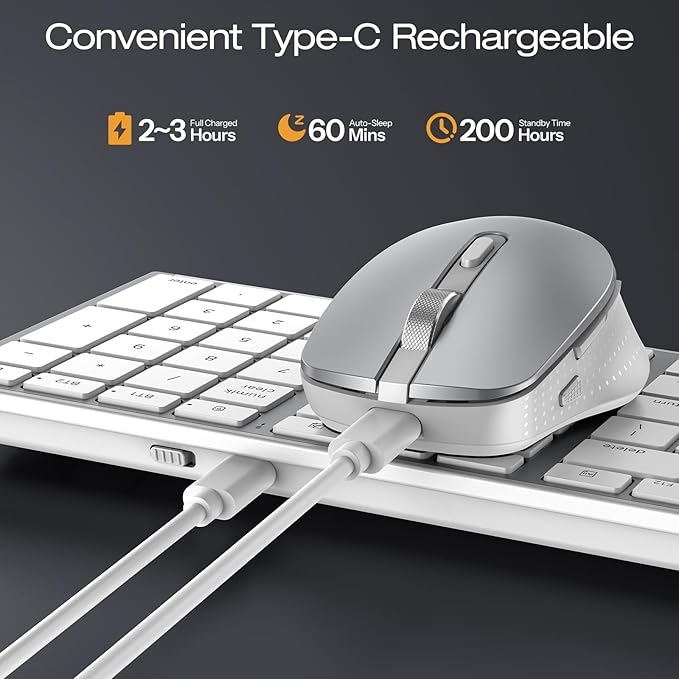 Full-Size Metal Wireless Keyboard and Mouse - Image 9