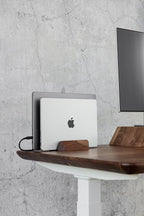 Oakywood Dual Laptop Dock, Vertical Laptop Stand Wood, Laptop Stand - Image 4