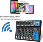 Depusheng HT7 Bluetooth Portable Audio Mixer w/USB DJ Sound Mixing Console MP3 - Image 6