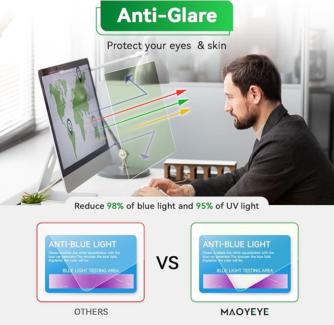 Magnetic 27 Inch Computer Anti Blue Light Screen Protector - Image 3