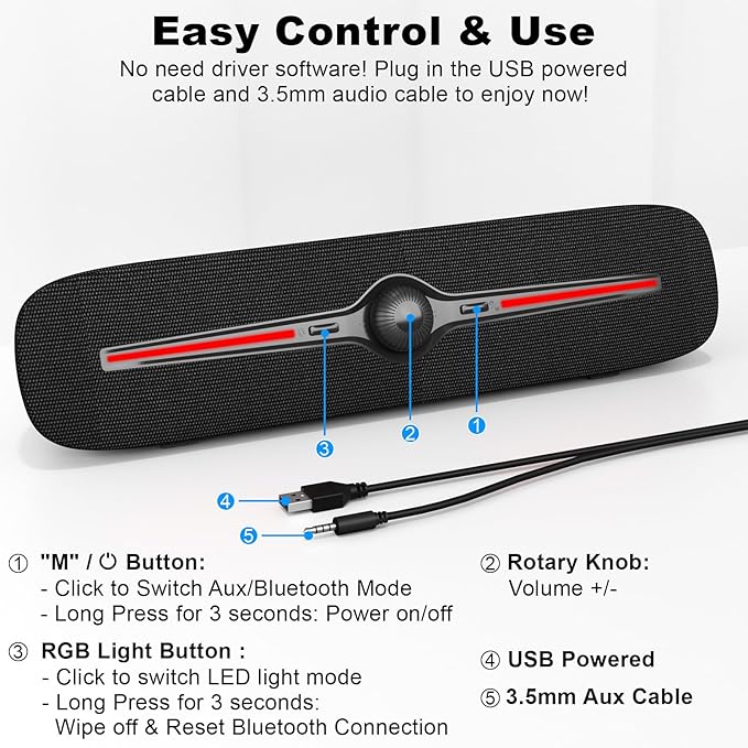 SOULION R90 Bluetooth Computer Speakers - Image 3