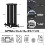 A Pair of Speaker Stands, Bookshelf Speaker Stand Steel Frame Support - Image 2