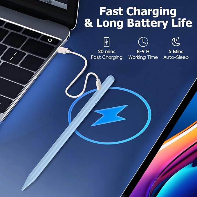 Stylus Pen for iPad, 20 Mins Fast Charge for Pad Pencil - Image 3