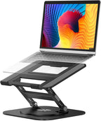 Adjustable Laptop Stand with 360 Rotating Base, Stable Computer Stand by Aoevi