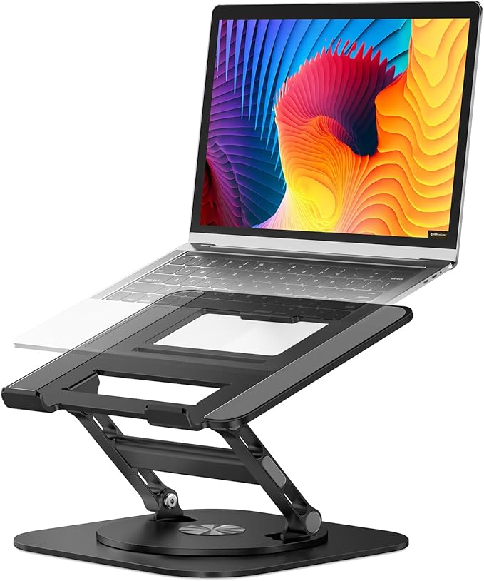 Adjustable Laptop Stand with 360 Rotating Base, Stable Computer Stand by Aoevi