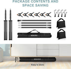 10.2x10Ft Heavy Duty Backdrop Stand, MSKIRA Adjustable Backdrop Support System - Image 8