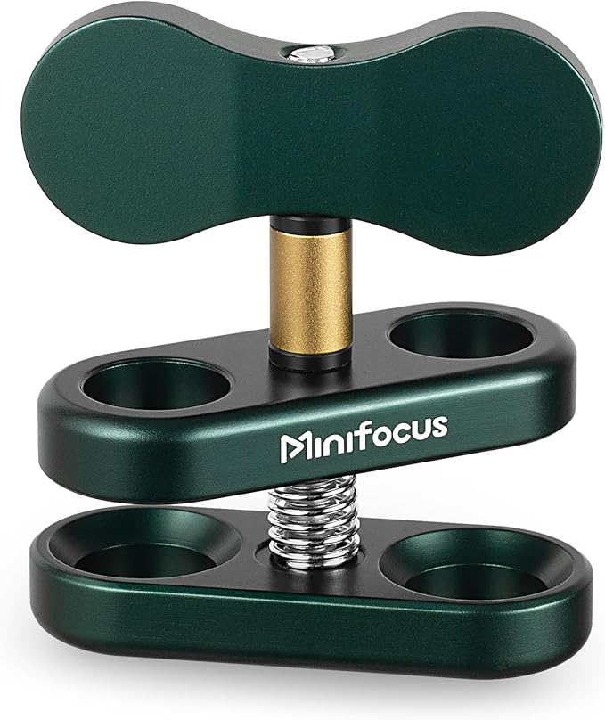 MINIFOCUS Aluminum 1" Ball Clamp Mount, Double Socket Arm, 360° Spring Clip - Image 8