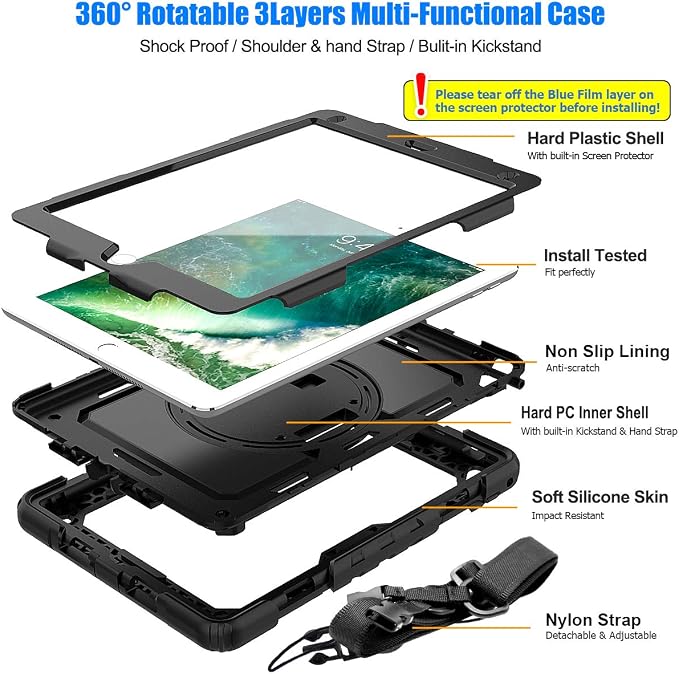SEYMAC stock Case for iPad 6th / 5th Generation Case/Air 2 / Pro 9.7 inch - Image 5
