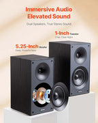 VEVOR Passive Bookshelf Speaker, Book Shelf Stereo Speakers - Image 2
