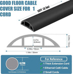 Floor Cord Covers for Wires 12FT Cable Hider Wire Cover Self Adhesive Cord - Image 2