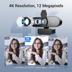 N newline 4K Webcam for PC, PDAF/CDAF Autofocus, 1080P@60FPS, 79° FOV, Auto - Image 2
