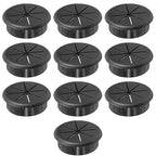 2-3/8" Black Desk Grommet, JTemgle Flexible Cable Grommet Rubber Cable Hole by JTemgle