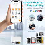 SD Card Reader for iPhone, 5-in-1 Multi iPhone Memory Card Reader for XD - Image 6