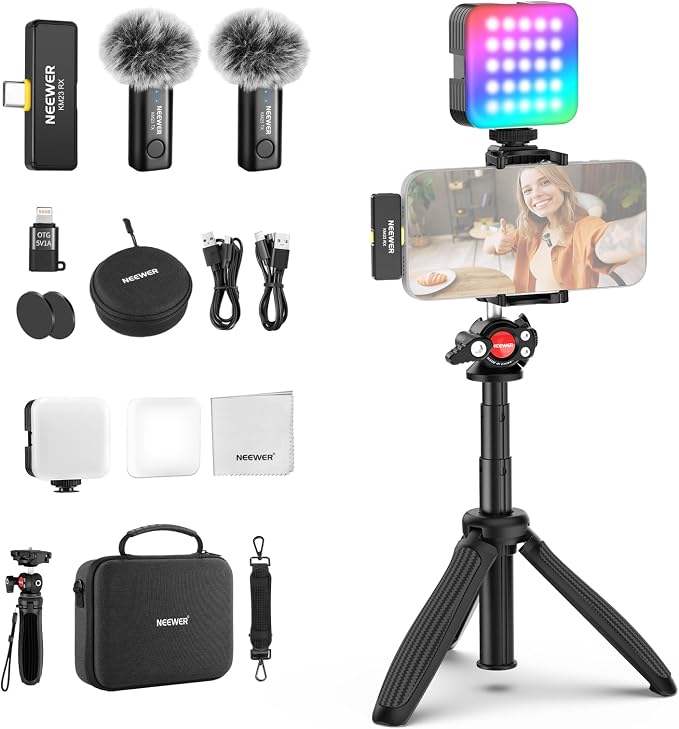 NEEWER PA048 Vlogging Kit for iPhone Android Podcast YouTube by Neewer