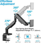 AVLT RGB Lights Single 17”-49” Gaming Monitor Arm Desk Mount, Fits One - Image 5