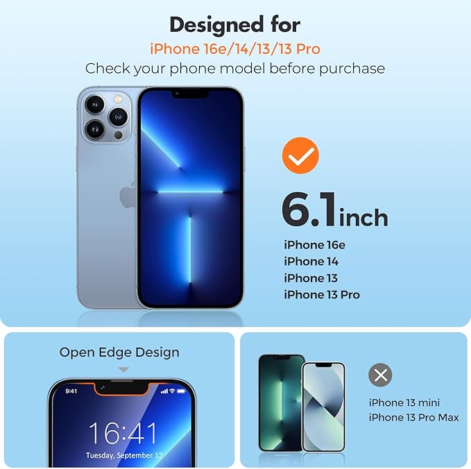 UNBREAKcable Screen Protector for iPhone 16e/iPhone 14/ iPhone 13/13 Pro - Image 9