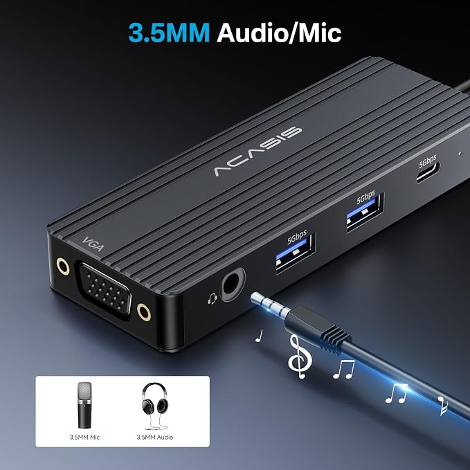 ACASIS USB C Docking Station Dual Monitors, 8-in-1 Laptop Docking Station - Image 8