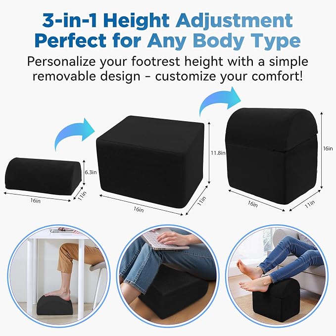 Adjustable Foot Rest for Under Desk at Work - Image 2