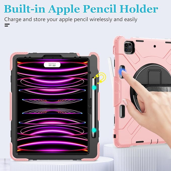 Case for iPad Pro 12.9 2022/2021/ 2020/2018: Cover for iPad Pro 12.9 6th/ 5th/ - Image 8