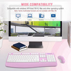 Wireless Keyboard and Mouse Combo, EDJO 2.4G Full-Sized Ergonomic Computer - Image 7