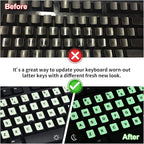 2PCS Pack Universal English Keyboard Stickers Glow in The Dark, Keyboard - Image 4