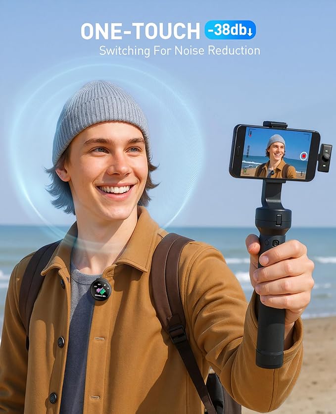 Wireless Lavalier Microphone for iPhone: 2PCS Mini Wireless Microphones for - Image 4