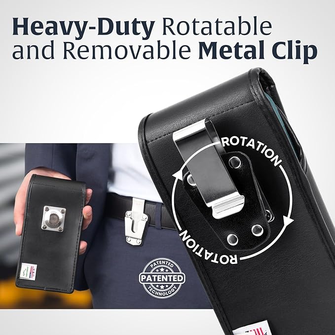 Turtleback Belt Clip for iPhone 16 Pro, 15 pro 14 Pro 13 Pro -Medium- Fits - Image 5