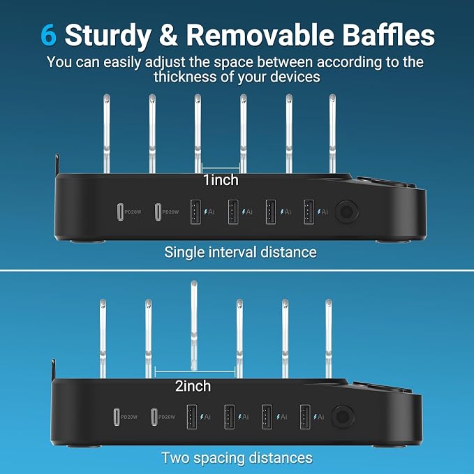 Catlyn Charging Station for Multiple Devices, 8 Port Charger Stations - Image 7